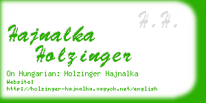 hajnalka holzinger business card